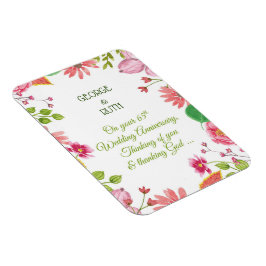 65周年記念結婚の花 マグネット