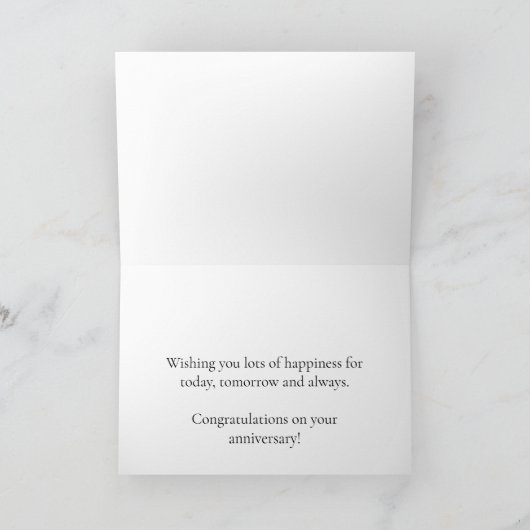 65周年記念結婚叔母と伯父ピンクのバラ カード (内部)