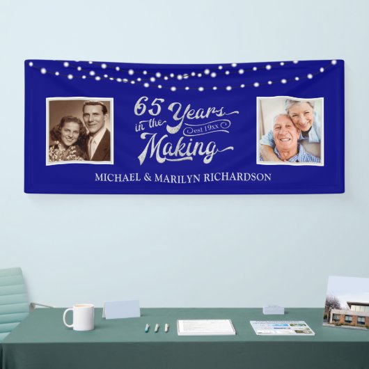65周年記念・今の写真 |ブルーとシルバー 横断幕 (トレードショー)