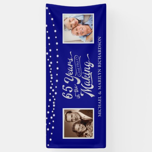 65周年記念・今の写真 |ブルーとシルバー 横断幕 (縦)