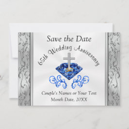 65周年記念 結婚記念日 保存日付カード 招待状