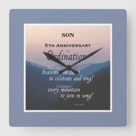 65周年調整のパーソナライズおめでとう スクエア壁時計