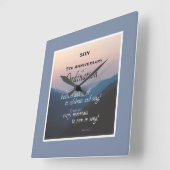 65周年調整のパーソナライズおめでとう スクエア壁時計 (傾斜)