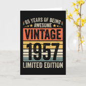 65周年 かっこいいヴィンテージ1957 カード (黄色い花)