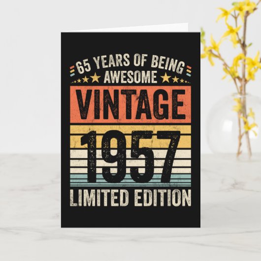 65周年 オーサムヴィンテージ 1957 カード (黄色い花)