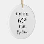 65回目の誕生日おめでとう セラミックオーナメント (右)