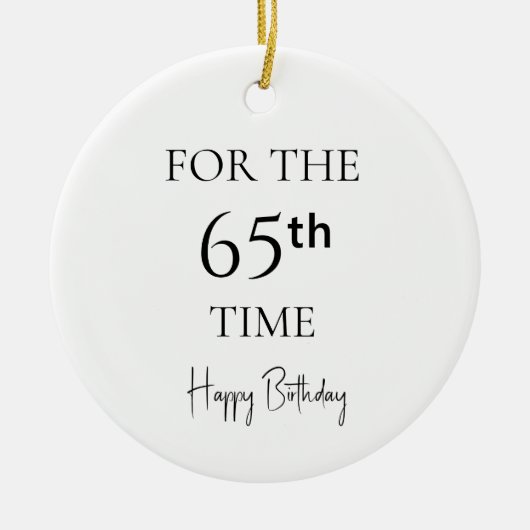 65回目の誕生日おめでとう セラミックオーナメント (正面)