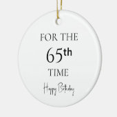 65回目の誕生日おめでとう セラミックオーナメント (左)