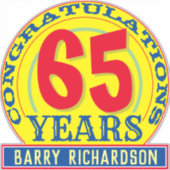 65年お祝い シール (正面)