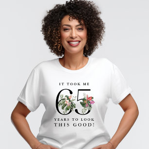 65年かかってようやくこのレベルに!面白い誕生日グッズ Tシャツ