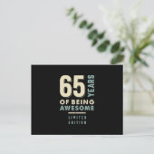 65年のすごい歴史 - 65歳の誕生日 ポストカード (スタンド正面)