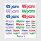 65年の様々なサイズ シール (シート)