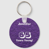 65年の若い紫色のラグドール、名前 キーホルダー (正面)