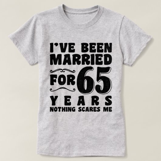 65年間の結婚記念品 Tシャツ (デザイン正面)