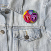 65年!  誕生日の気球ボタン 缶バッジ (インサイチュ)