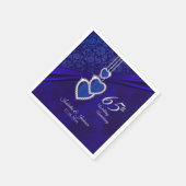 65日/45日結婚サファイア記念日 スタンダードカクテルナプキン (角)