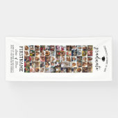 65枚の写真コラージュ 卒業式 現代的 ミニマル 白 横断幕 (横)