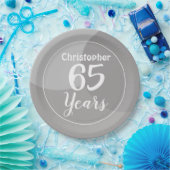 65歳のお誕生日おめでとう ペーパープレート (パーティー)