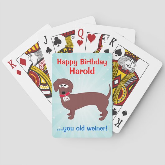 65歳のウィーナーカスタム トランプ (裏面)