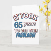 65歳のデザイン カード (黄色い花)