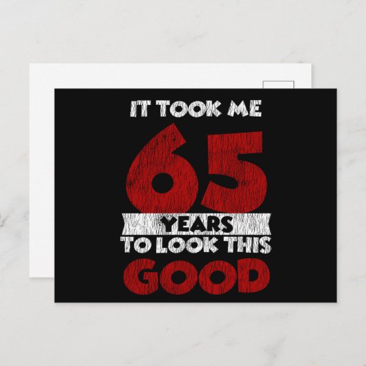 65歳のバデーが私を良く見せた65誕生日 ポストカード (正面/裏面)