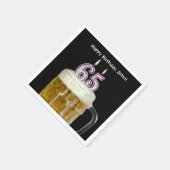 65歳のバースデービール スタンダードカクテルナプキン (角)