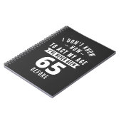 65歳のプレゼント | 65誕生日ギフトアイディアプレイイン ノートブック (左側)