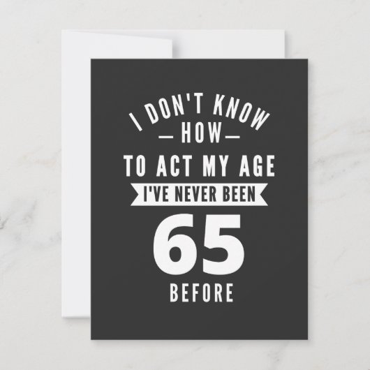 65歳のプレゼント | 65誕生日ギフトアイディア サンキューカード (正面)