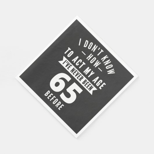 65歳のプレゼント | 65誕生日ギフトアイディア スタンダードランチョンナプキン (角)