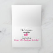 65歳のメディケアの誕生日 カード (内部)
