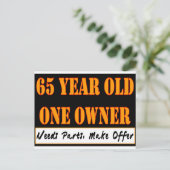 65歳のワンオーナー - 部品が必要、交渉可 ポストカード (スタンド正面)
