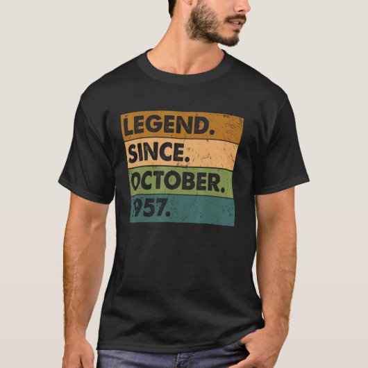 65歳の伝説1957年10月65誕生 Tシャツ (正面)