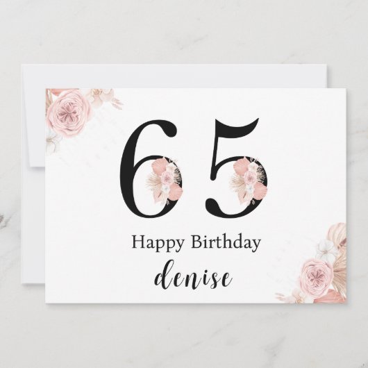 65歳の誕生日おめでとう カード (正面)