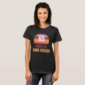 65歳の誕生日お祝いカラフルな夕焼けTシャツ Tシャツ (正面フル)