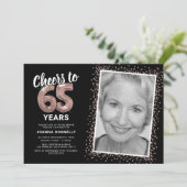 65歳の誕生日お祝い写真 招待状 (スタンド正面)