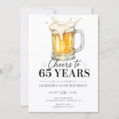 65歳の誕生日お祝い招待状 招待状 (正面)