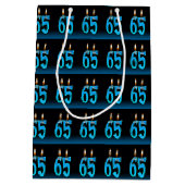 65歳の誕生日の眼球ろうそく ミディアムペーパーバッグ (裏面)