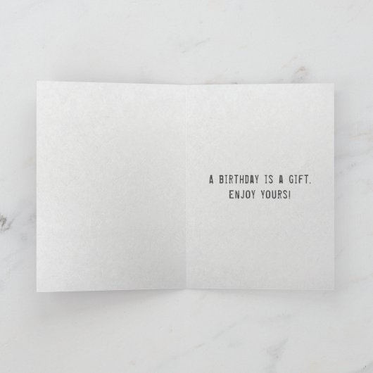 65歳の誕生日の車のライセンスプレート カード (内部)