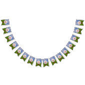 65歳の誕生日を迎える草の上のゴルフボール バンティングフラッグ (全)