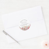 65歳の誕生日カスタムステッカー 8月誕生花 ラウンドシール (封筒)