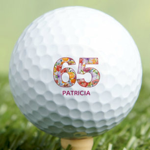 65歳の誕生日ギフトフラワーナンバー - 65年のスポーツ ゴルフボール