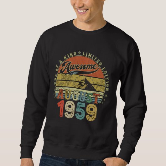 65歳の誕生日ギフト男性へ1959威厳がある 65t スウェットシャツ (正面)