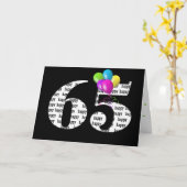 65歳の誕生日バルーンブーケ カード (黄色い花)