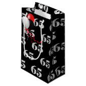 65歳の誕生日バルーンブーケ スモールペーパーバッグ (正面アングル)