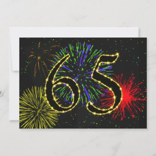 65歳の誕生日パーティーが招待される 招待状 (正面)