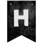 65歳の誕生日パーティーのためのブラックレザーと風船 バンティングフラッグ (第2の旗)