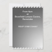 65歳の誕生日パーティー招待状 - シルバー 招待状 (裏面)