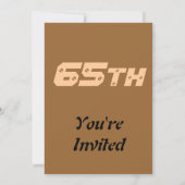 65歳の誕生日パーティー招待状 招待状 (裏面)
