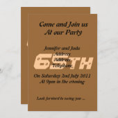 65歳の誕生日パーティー招待状 招待状 (正面/裏面)