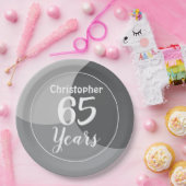 65歳の誕生日パーティー用紙皿 ペーパープレート (パーティー)